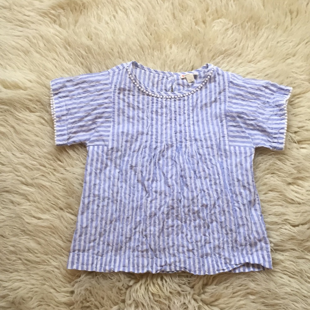 Cute blue & white striped Crewcuts shirt